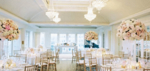 Washington D.C. micro‑wedding table arrangement with stylish minimal florals and personalized details